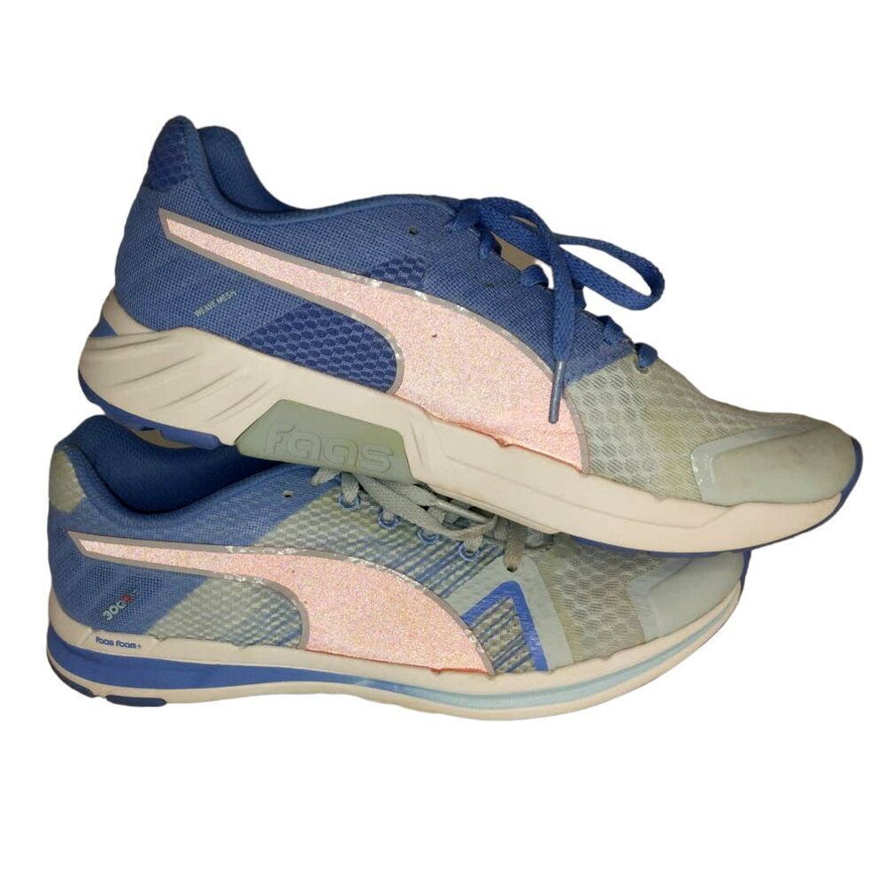 Puma Faas 300sv2 Womens Blue/White/Orange Running Sneakers - Size 5 1/2